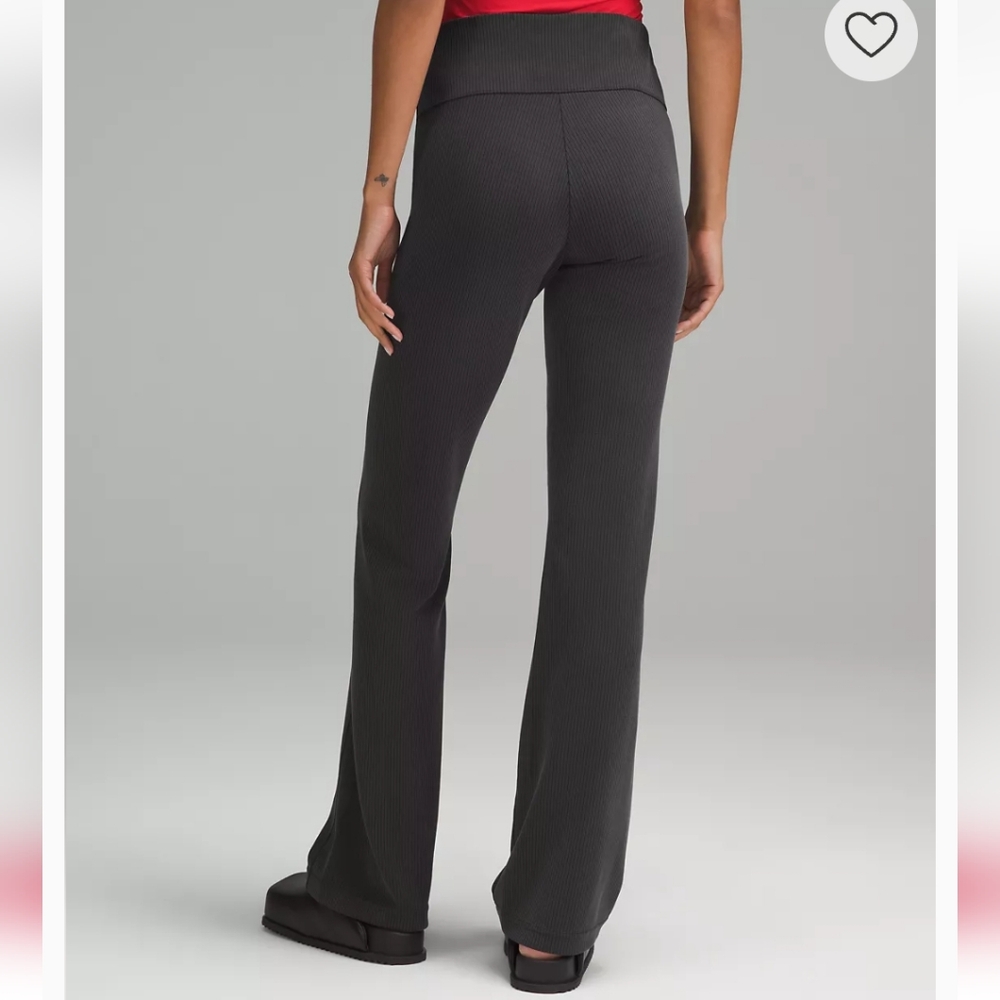 Lululemon Softstream Black Ribbed Pants Size 0. New No Tag - Picture 2 of 15